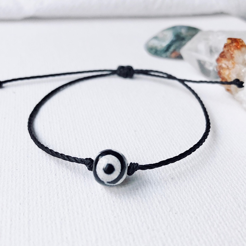 Agate Evil Eye Stone Bracelet